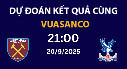 Soi kèo West Ham vs Crystal Palace – 21h00 – 20/09 – Ngoại hạng Anh