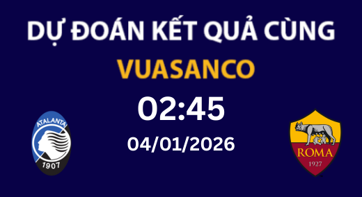 Soi kèo Atalanta vs AS Roma – 02H45 – 04/01/2026 – Serie A