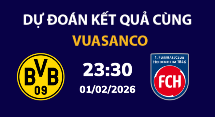Soi kèo Dortmund vs Heidenheim – 23h30 – 01/02 – Bundesliga